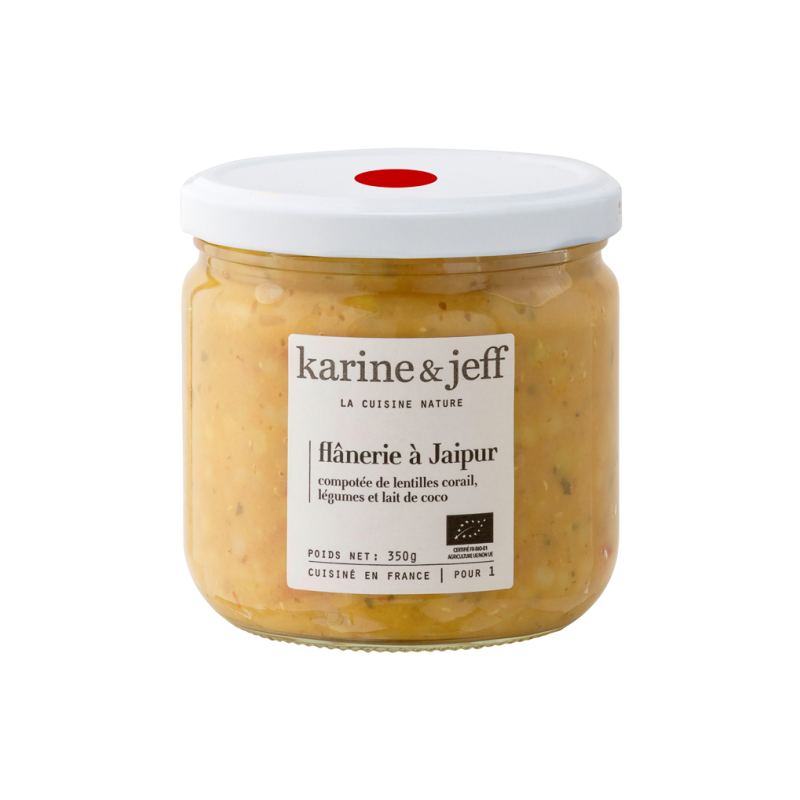 Flanerie à Jaïpur : compotée de lentilles corail, légumes et lait de coco 350g