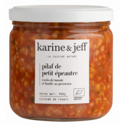 Pilaf de petit épeautre - coulis de tomate et basilic au parmesan 340g