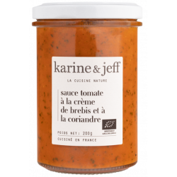 Sauce tomate à la crème de brebis et à la coriandre 200g