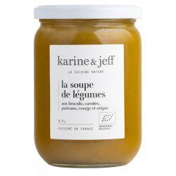 Soupe de légumes : brocolis, carottes, poireaux, courge et origan 0,50l