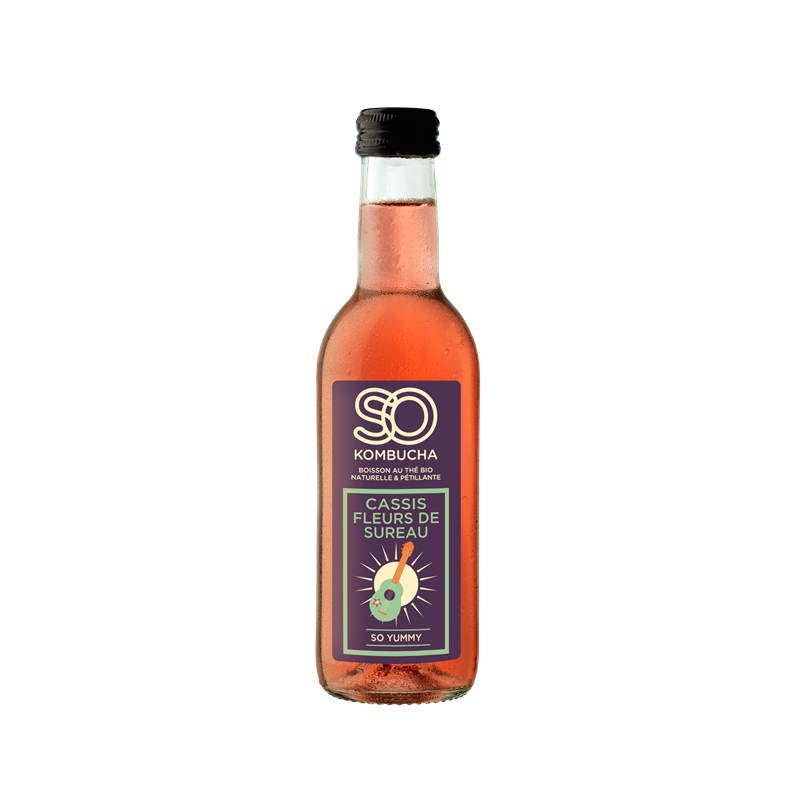 So Kombucha cassis, fleur de sureau 250ml