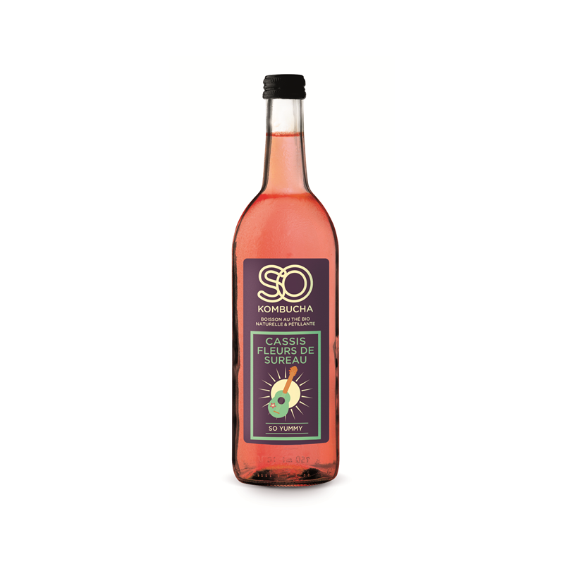 So Kombucha cassis et fleur de sureau 750ml