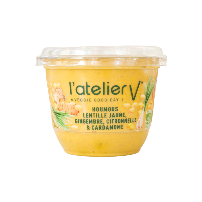 Houmous de lentilles jaunes, gingembre, citronnelle et cardamome 150g