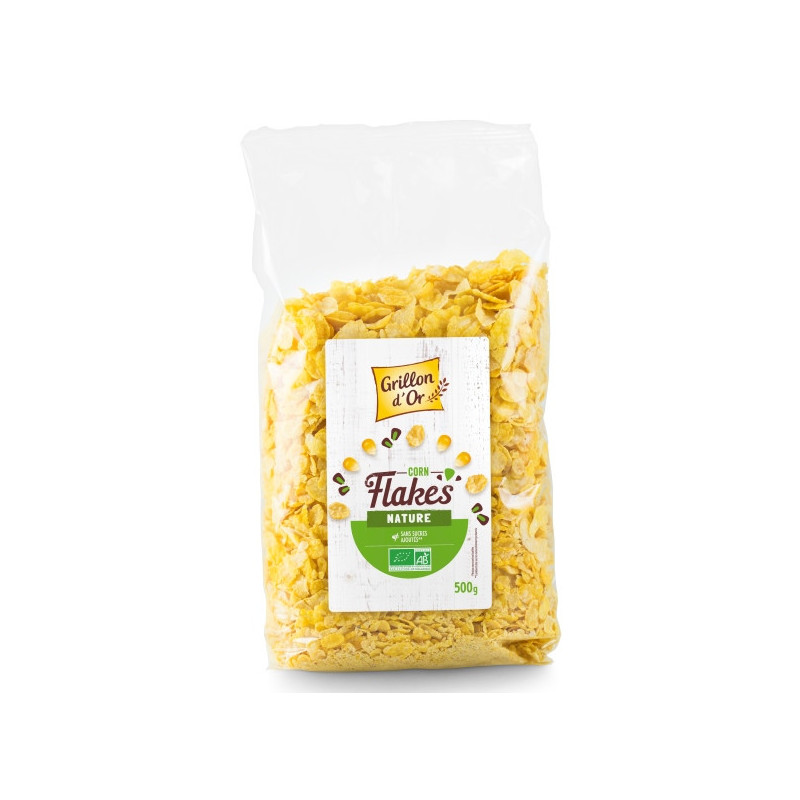 Corn flakes nature sans sucre 500g (fabrication traditionnelle)