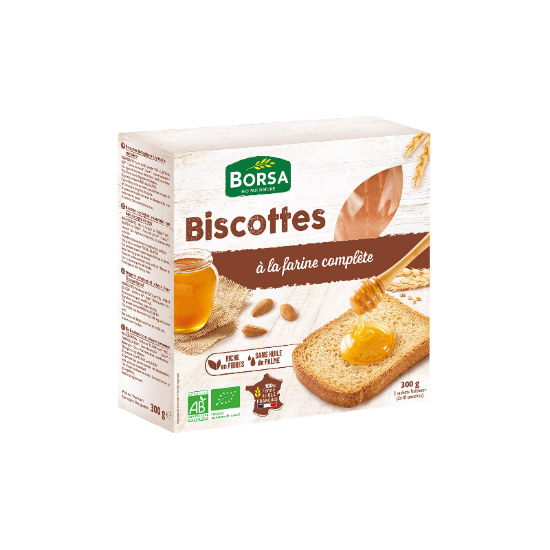 Biscotte complète 300g (2 x 17 tranches)