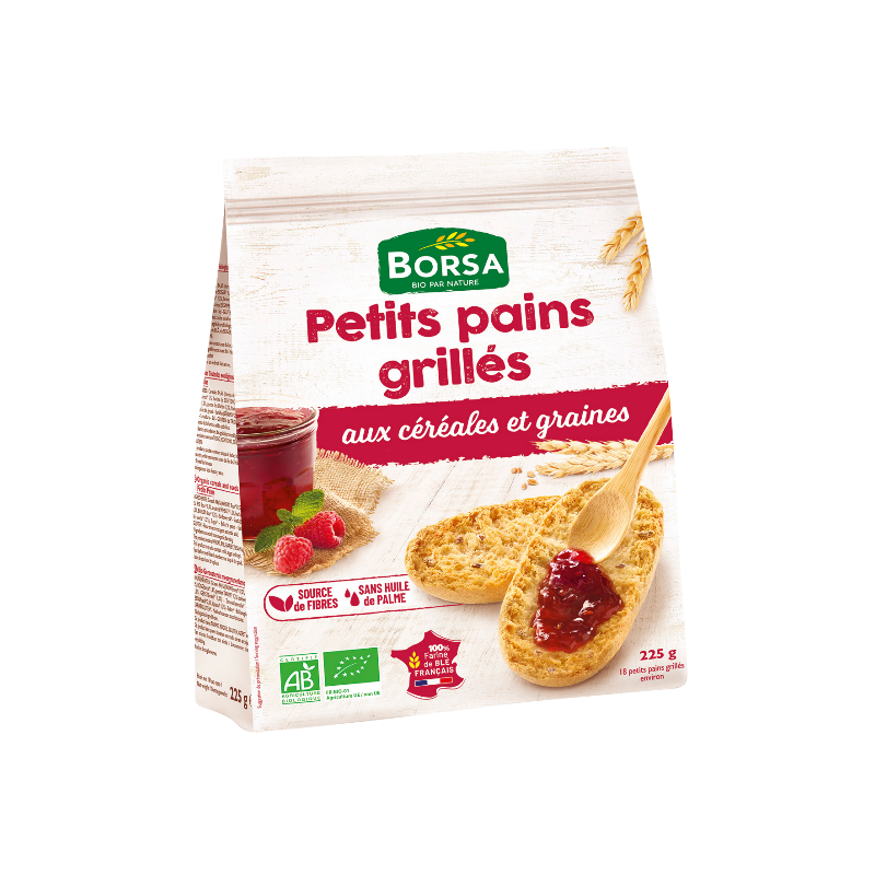 Petits pains grillés céréales et graines 225g