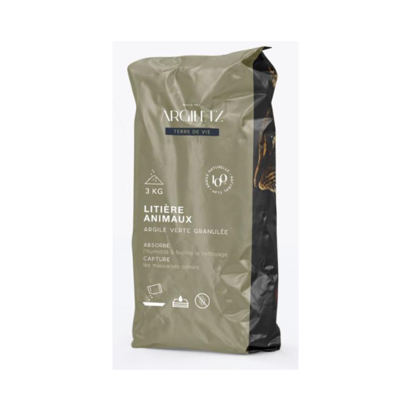 Litière à l'argile verte ultra absorbante 3kg