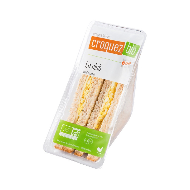 Sandwich le club, oeuf & comté, 135g