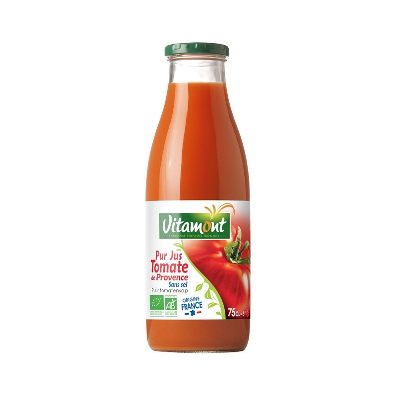 Jus de tomate de Provence sans sel 75cl