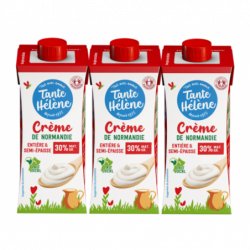 Crème entière semi-épaisse de Normandie UHT 3x20cl