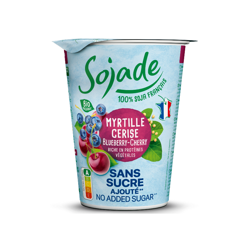 Sojade myrtille cerise sans sucres ajoutés 400g