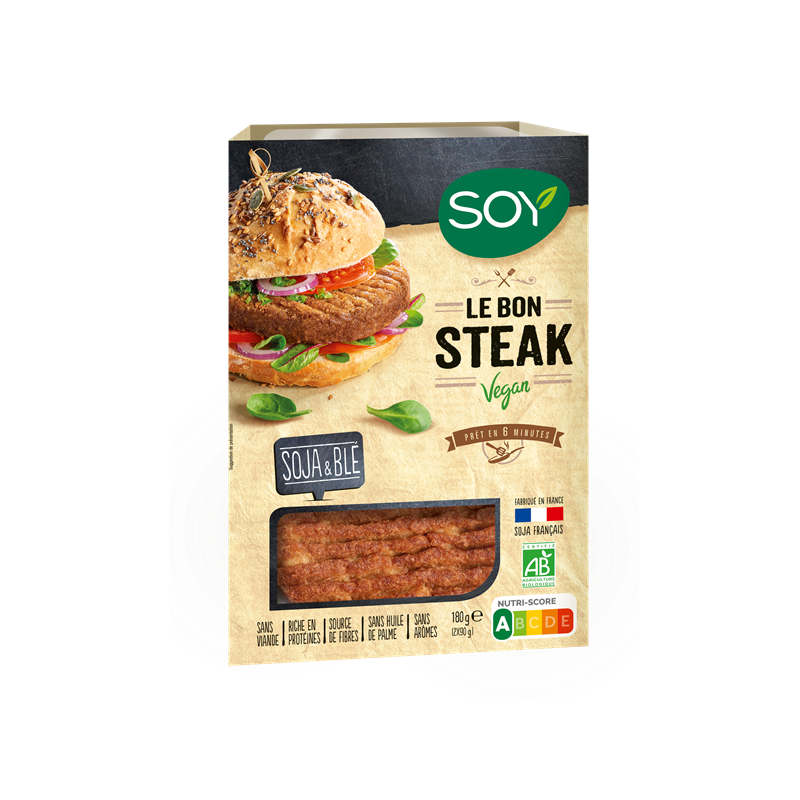 Steak végan, soja et blé, 180g