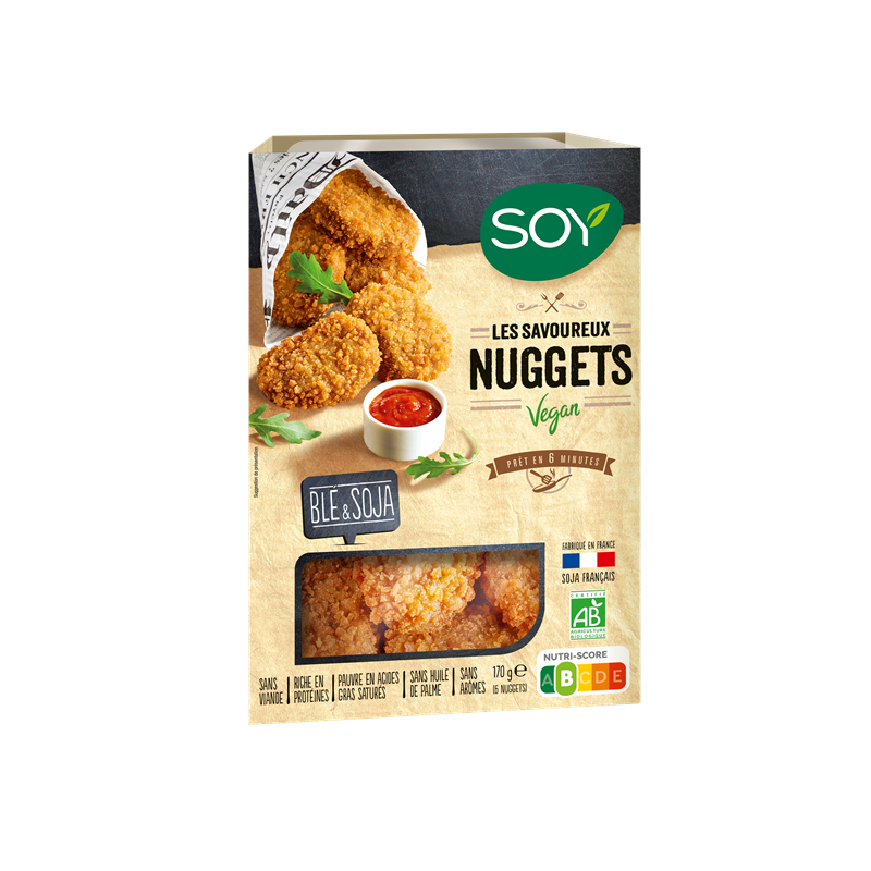 Nuggets végan, soja et blé, 170g