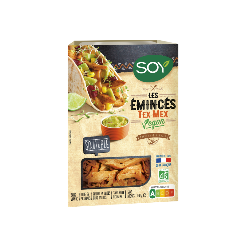 Emincés végan tex mex, au soja, 150g