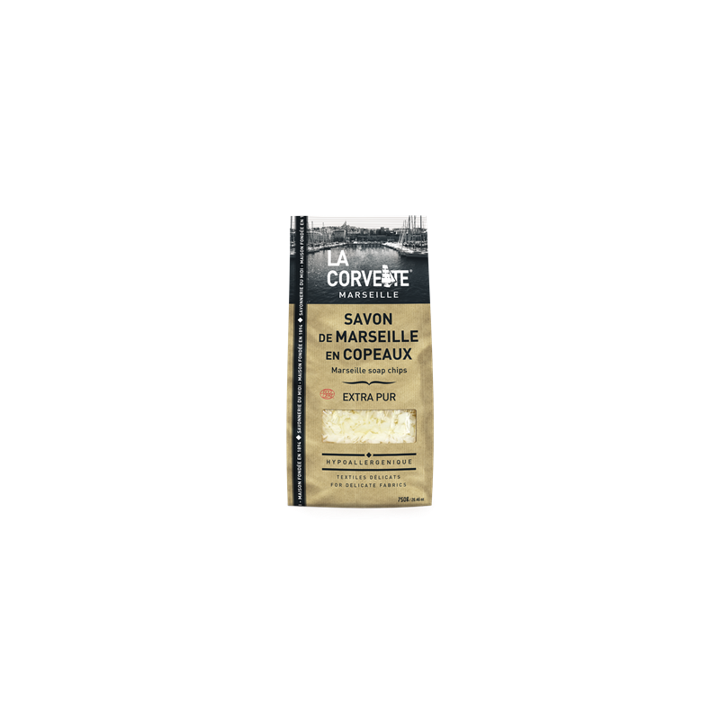 Copeaux de savon, véritable savon de Marseille, sachet 750g