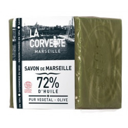Cube de savon de Marseille olive, véritable Savon de Marseille, 200g