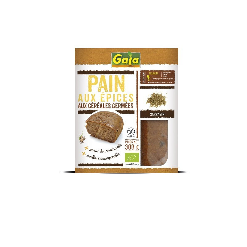 Pain aux épices et au sarrasin germé 300g