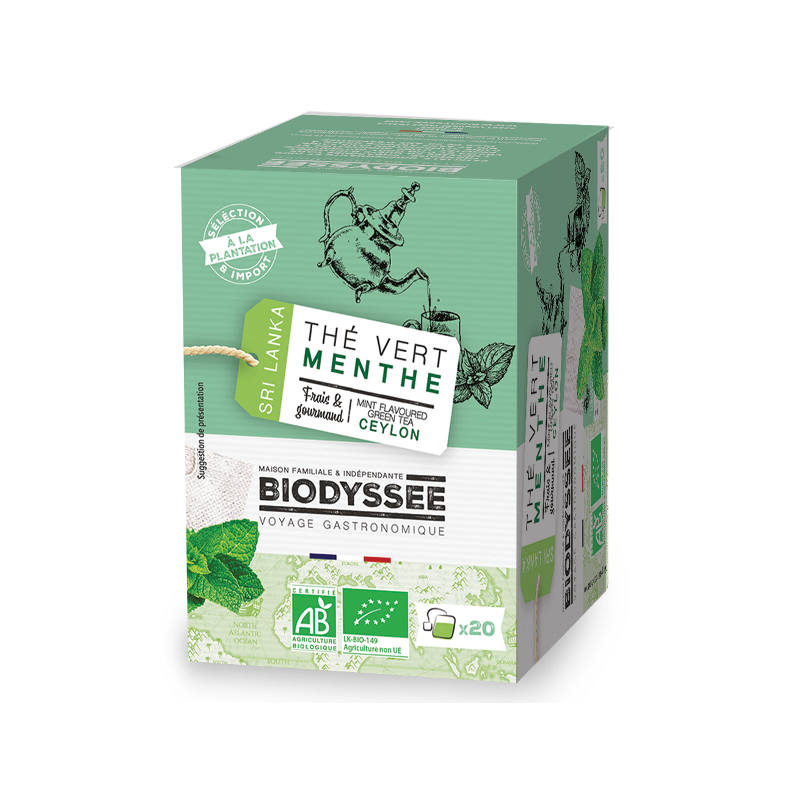 Thé vert menthe de Ceylan en infusette x20, 40g