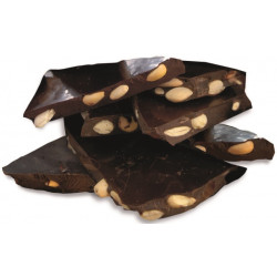 Chocolat noir 74% amandes entières, tablette à casser 1.5kg