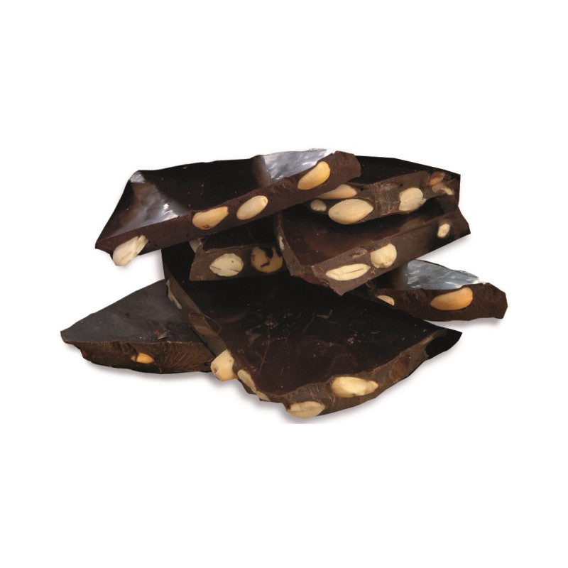 Chocolat noir 74% amandes entières, tablette à casser 1.5kg