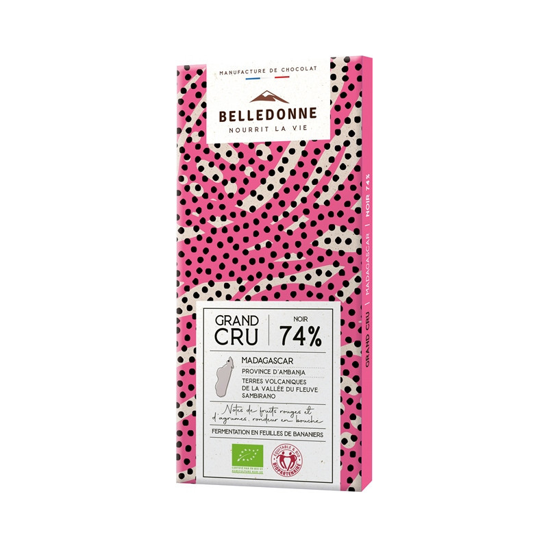 Chocolat noir 74%  Madagascar 100g