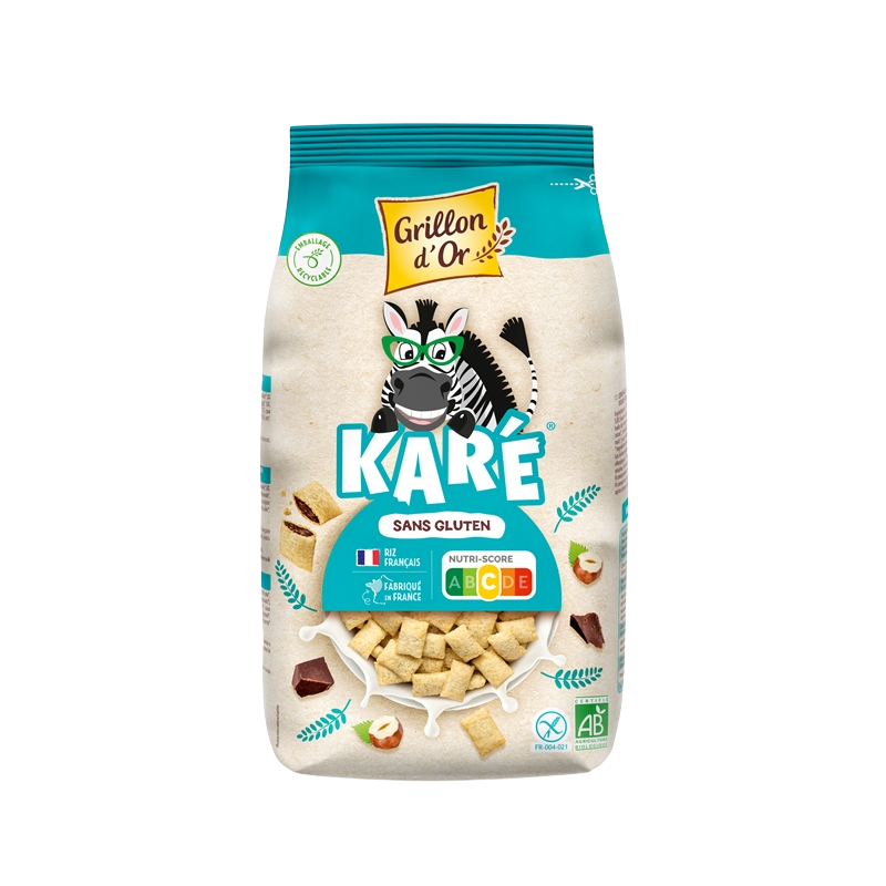 Karé fourré au cacao et aux noisettes sans gluten 375g