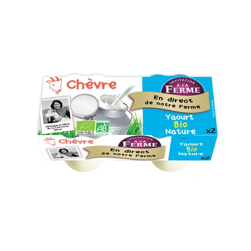 Yaourt lait de chèvre nature 2x125g