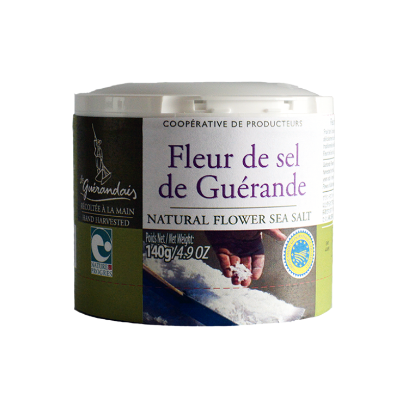 Fleur de sel de Guérande boîte 140g IGP et NATURE & PROGRES