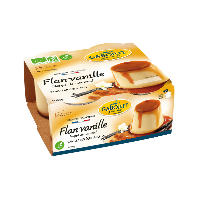 Flan vanille nappé de caramel 4x100g