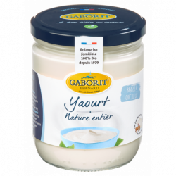 Yaourt brassé nature entier, pot en verre 400g