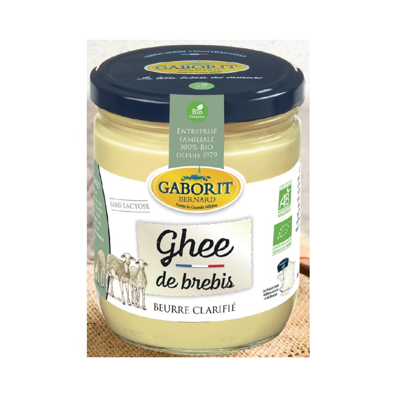Ghee de brebis, beurre clarifié sans lactose, 350g