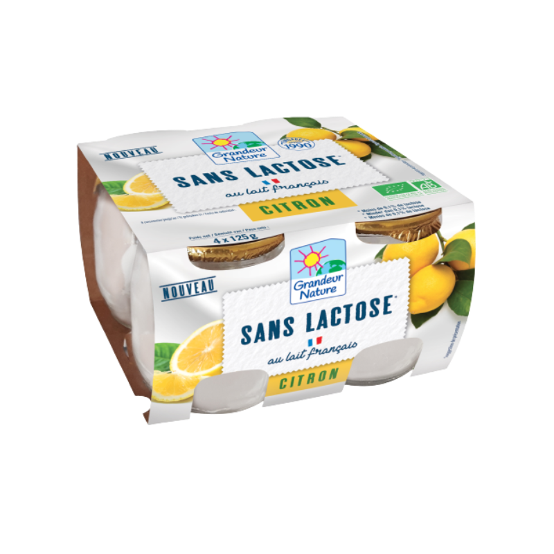 Spécialité laitière citron sans lactose 4x125g