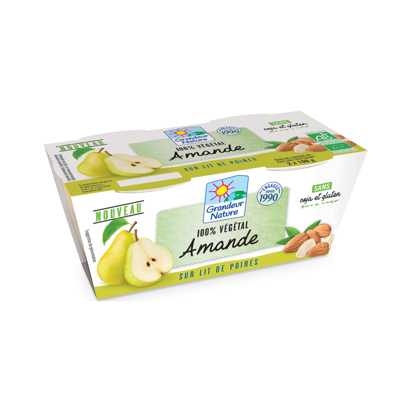 Dessert amande poire 2x100g