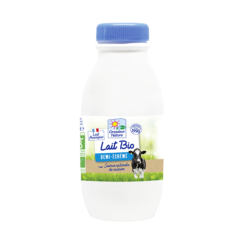 Lait UHT 1/2 écrémé bouteille 50cl