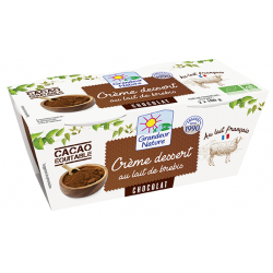 Crème dessert chocolat au lait de brebis 2x100g