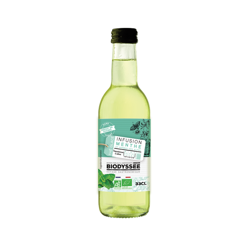 Thé glacé, infusion menthe et herbes des Alpes 33cl