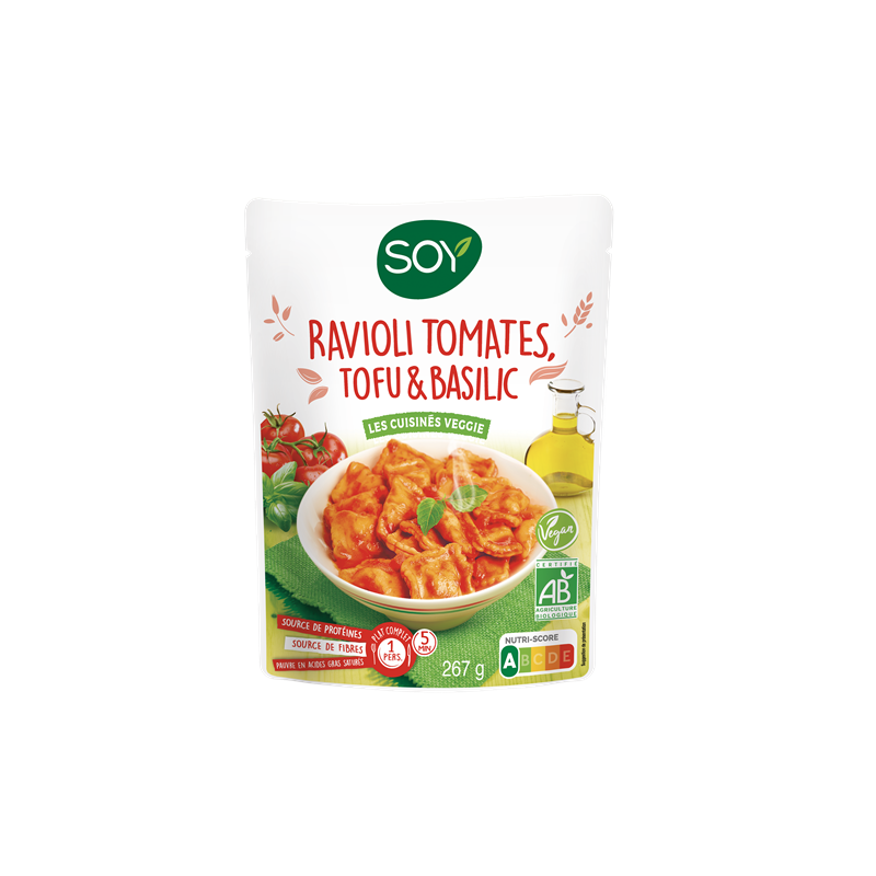 Ravioli tomate tofu & basilic 267g