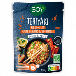 Doy teriyaki : riz complet, petits légumes et gingembre 220g