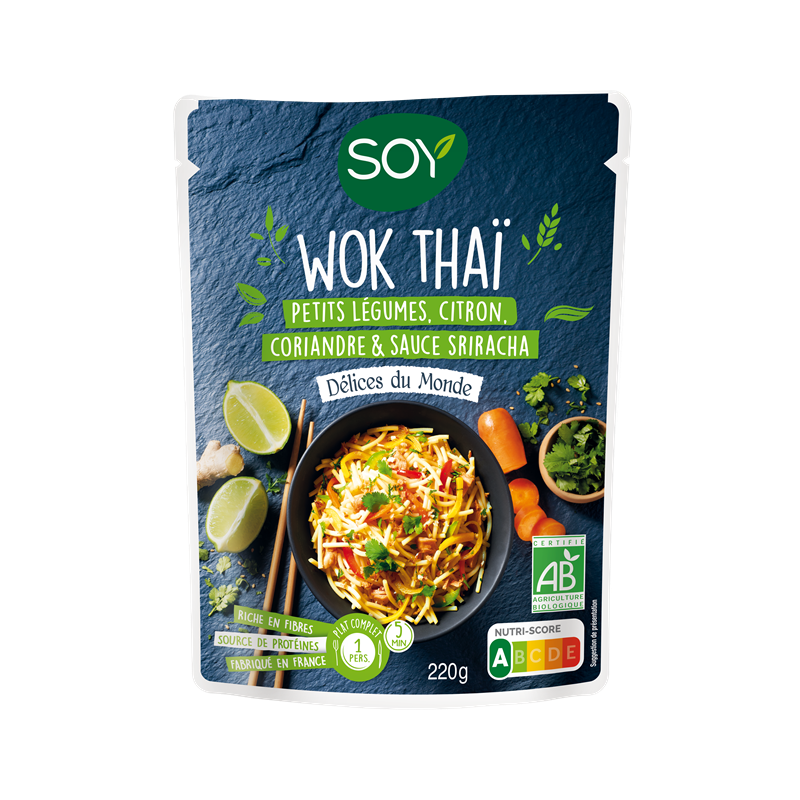 Doy wok thaï : petits légumes, citron, coriandre et sauce sriracha 220g