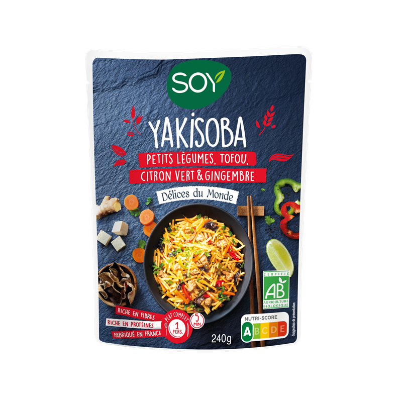 Doy yakisoba petits légumes, tofou, citron vert et gingembre 240g