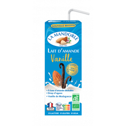 Lait d'amande à la vanille au sirop d'agave 20cl, pack de 6