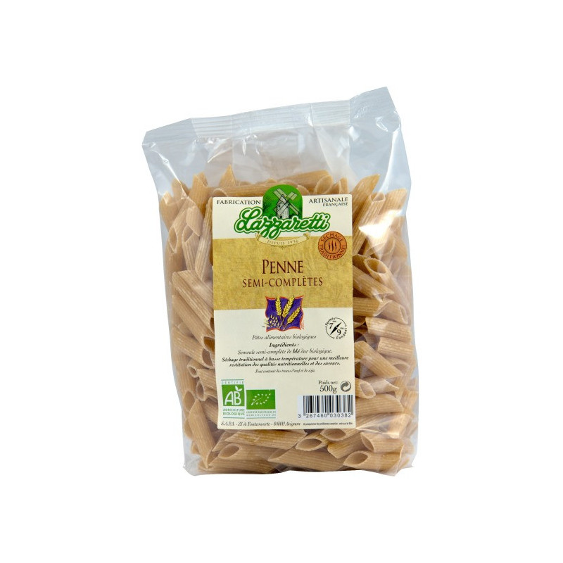 Pâte penne 1/2 complète 500g