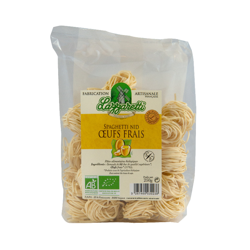 Pâte spaghetti nids aux oeufs frais 250g