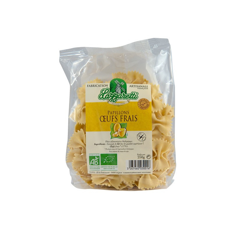 Pâtes papillons aux ufs 250g