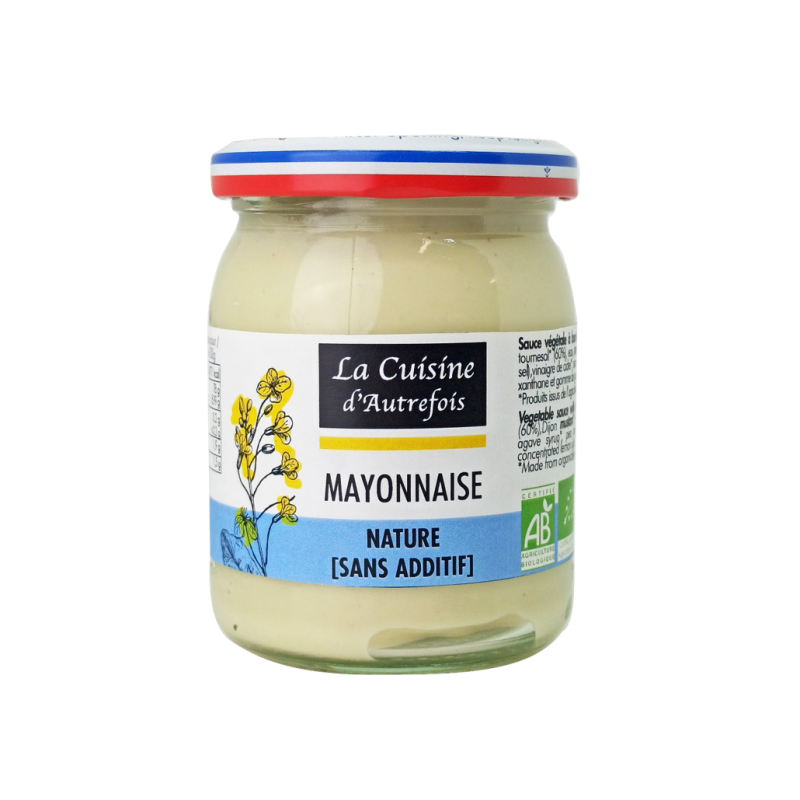 Mayonnaise nature sans additif, 99% ingrédients origine France, 185g