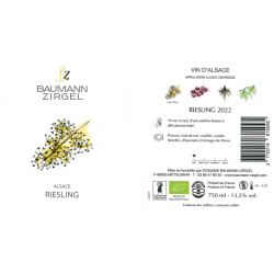 Vin blanc AOC Alsace Riesling" Domaine Baumann 75cl"