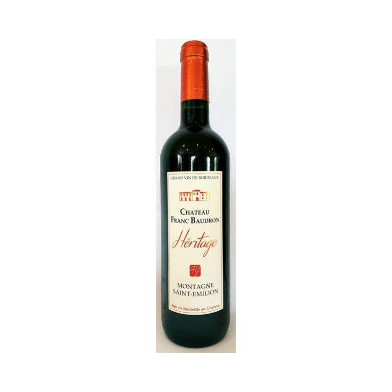 Vin rouge AOC Montagne-Saint-Emilion Héritage" Château Franc-Baudron 75cl"