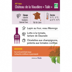 Vin rouge AOP Anjou  Château de la Viaudière Tuilé"  75 cl"