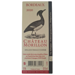 Vin rouge AOC Bordeaux Cuvée l'oiseau" Château Morillon 37.5cl"