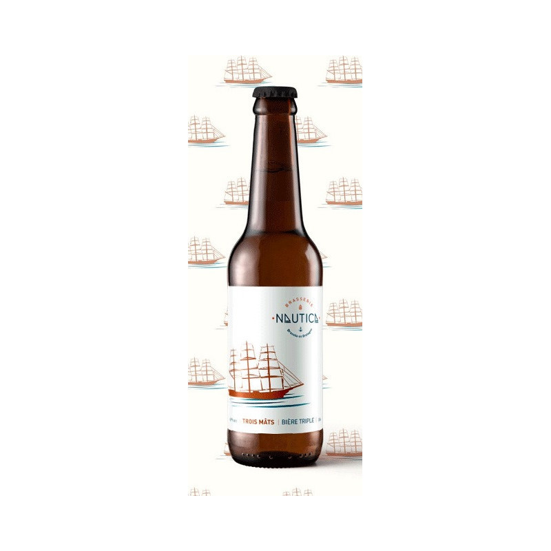 Bière triple 3 Mâts" Brasserie Nautica 75 cl"